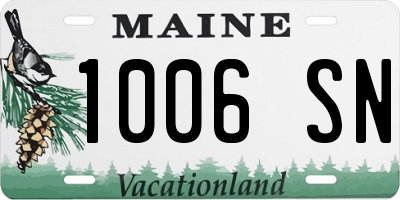 ME license plate 1006SN