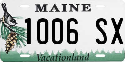 ME license plate 1006SX