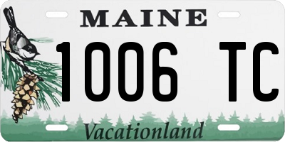 ME license plate 1006TC