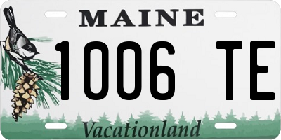ME license plate 1006TE