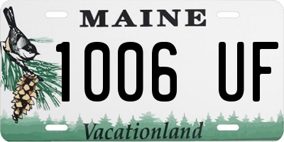 ME license plate 1006UF