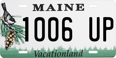 ME license plate 1006UP