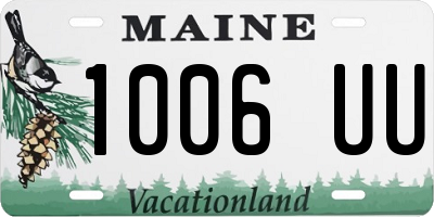 ME license plate 1006UU
