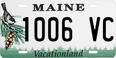 ME license plate 1006VC