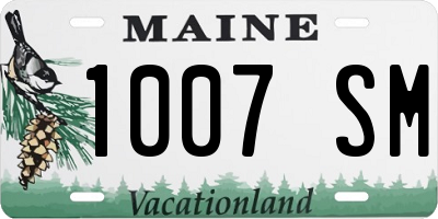 ME license plate 1007SM
