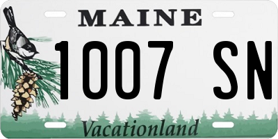 ME license plate 1007SN