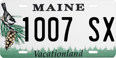 ME license plate 1007SX