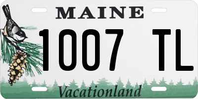 ME license plate 1007TL