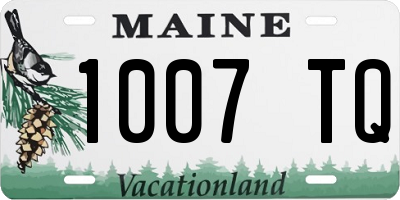 ME license plate 1007TQ