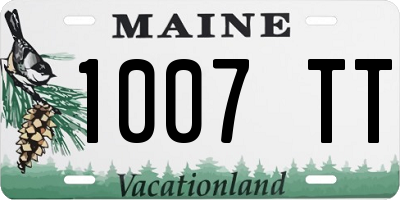 ME license plate 1007TT