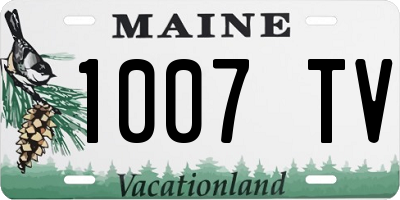 ME license plate 1007TV