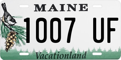 ME license plate 1007UF