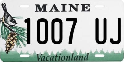 ME license plate 1007UJ