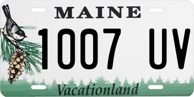 ME license plate 1007UV