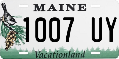 ME license plate 1007UY