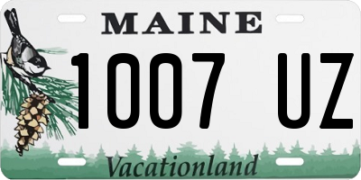 ME license plate 1007UZ