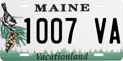 ME license plate 1007VA
