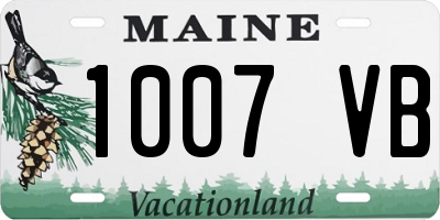 ME license plate 1007VB