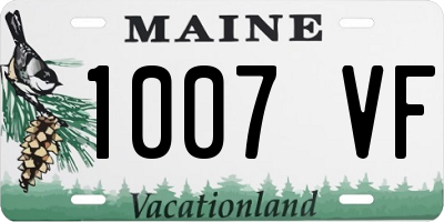 ME license plate 1007VF