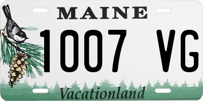 ME license plate 1007VG