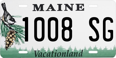 ME license plate 1008SG