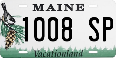 ME license plate 1008SP
