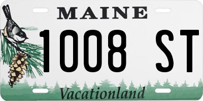 ME license plate 1008ST