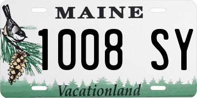 ME license plate 1008SY