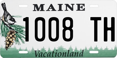 ME license plate 1008TH