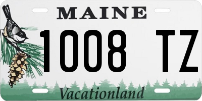ME license plate 1008TZ