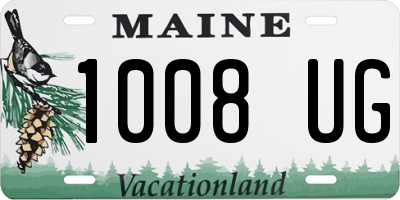 ME license plate 1008UG