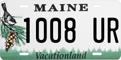 ME license plate 1008UR