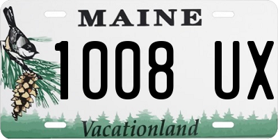 ME license plate 1008UX