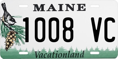 ME license plate 1008VC