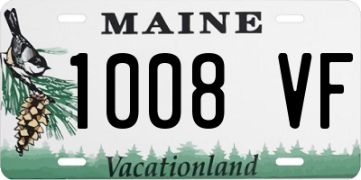 ME license plate 1008VF