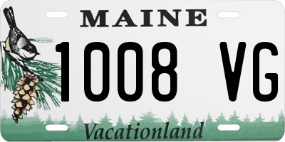 ME license plate 1008VG