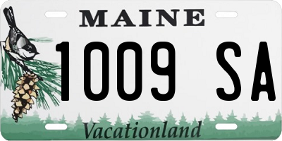 ME license plate 1009SA