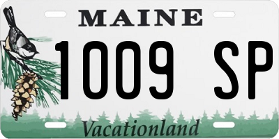 ME license plate 1009SP