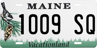 ME license plate 1009SQ