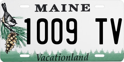 ME license plate 1009TV