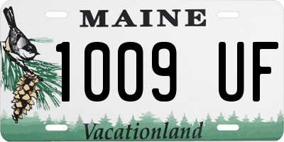 ME license plate 1009UF