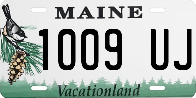 ME license plate 1009UJ