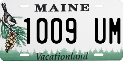 ME license plate 1009UM