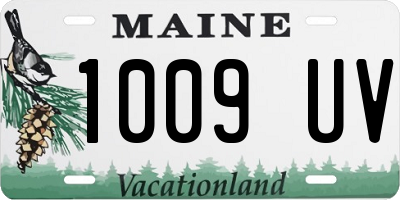 ME license plate 1009UV