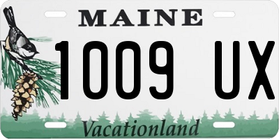ME license plate 1009UX