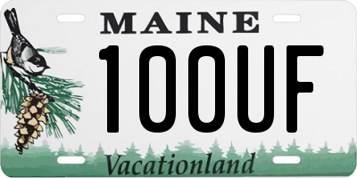 ME license plate 100UF