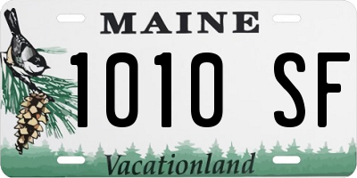 ME license plate 1010SF