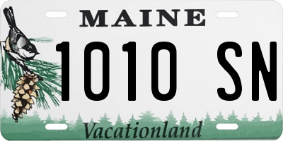 ME license plate 1010SN