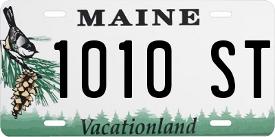 ME license plate 1010ST
