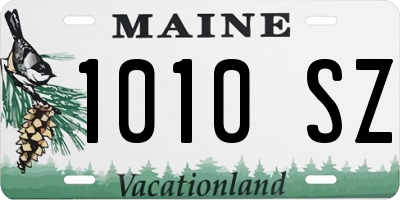 ME license plate 1010SZ